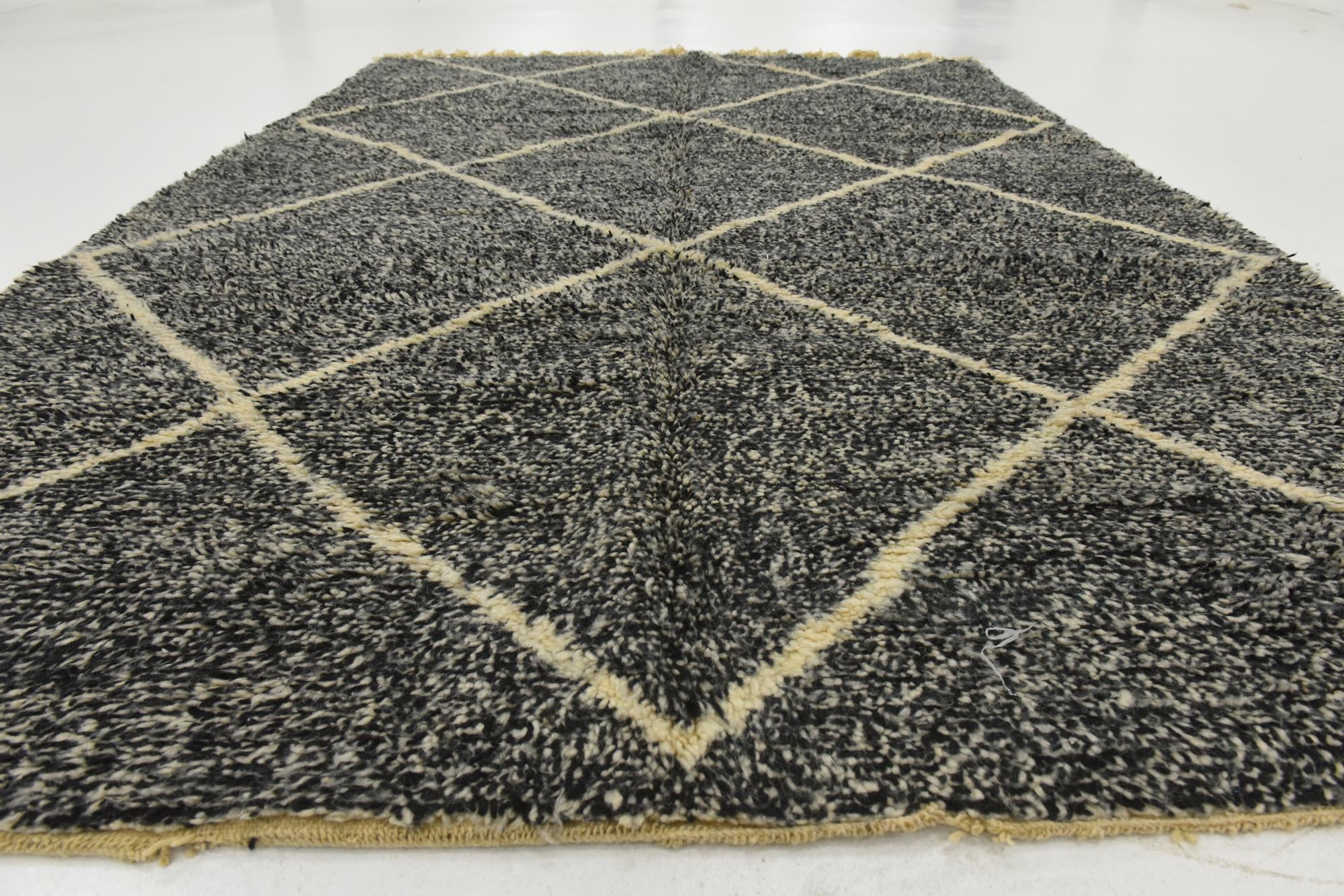 6' 7 x 9' 6 Hand Knotted Moroccan Wool Rug