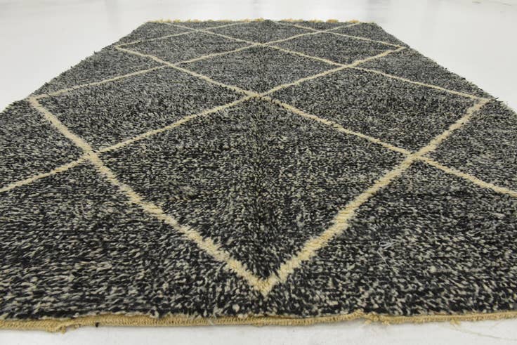 Detail image of 6' 7 x 9' 6 Hand Knotted Moroccan Wool Rug
