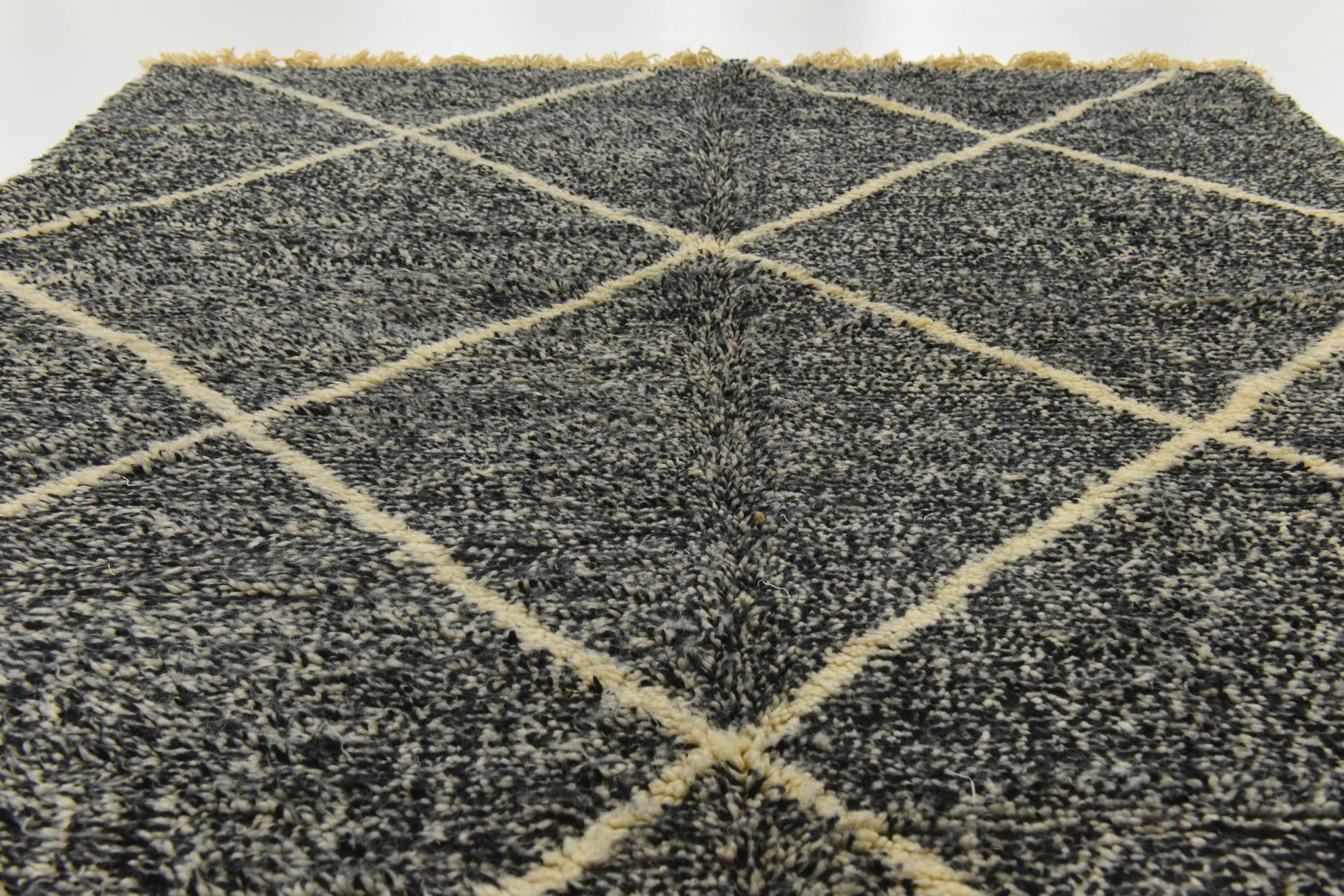 6' 7 x 9' 6 Hand Knotted Moroccan Wool Rug