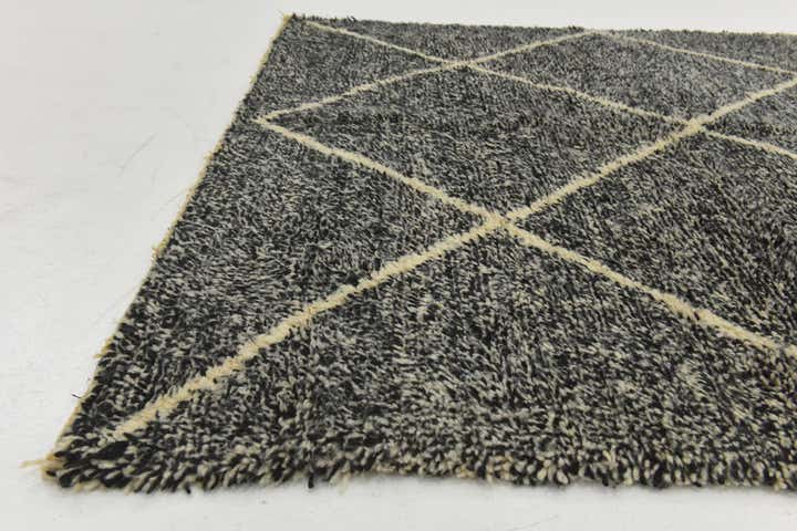 6' 7 x 9' 6 Hand Knotted Moroccan Wool Rug