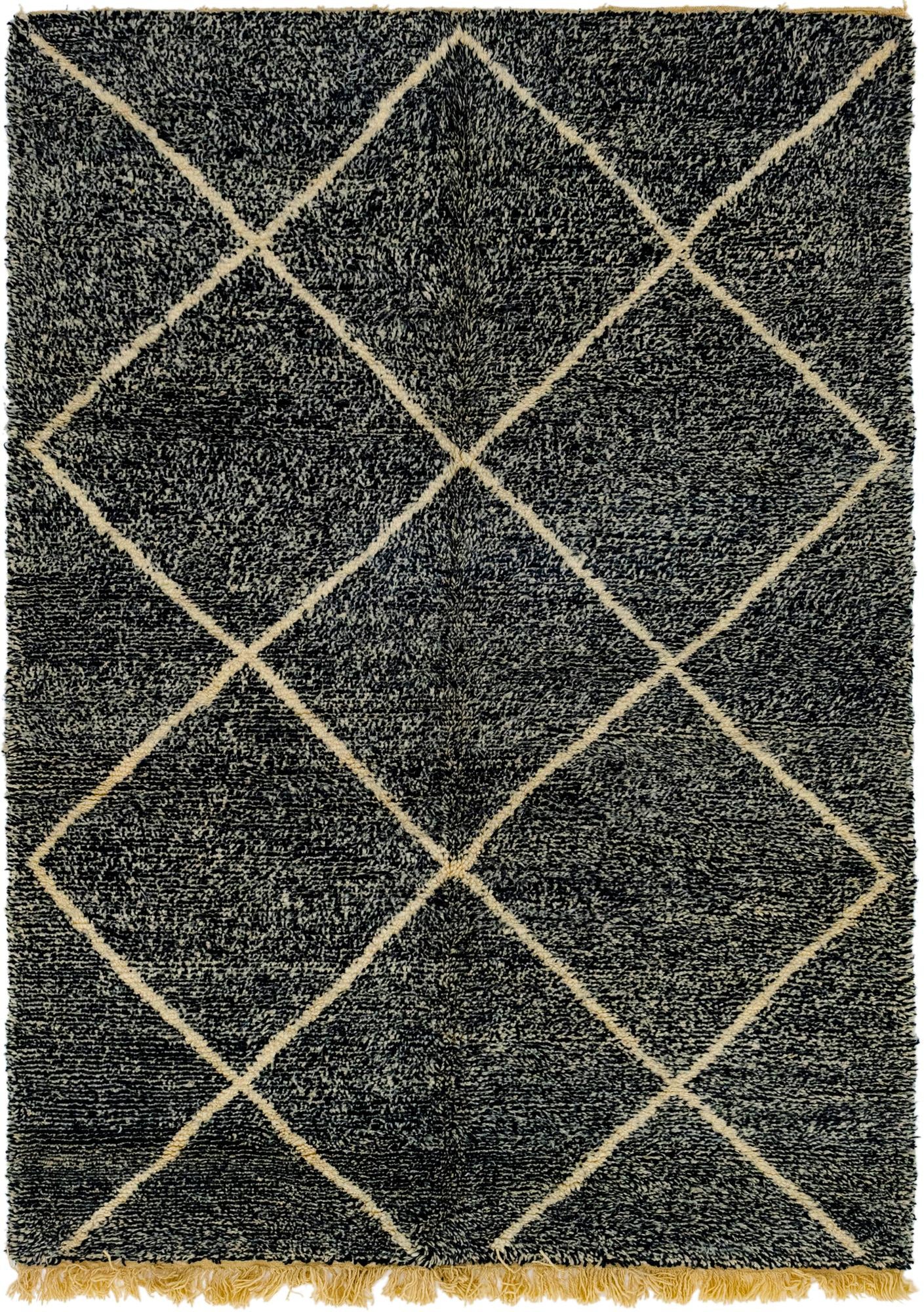 6' 7 x 9' 6 Hand Knotted Moroccan Wool Rug