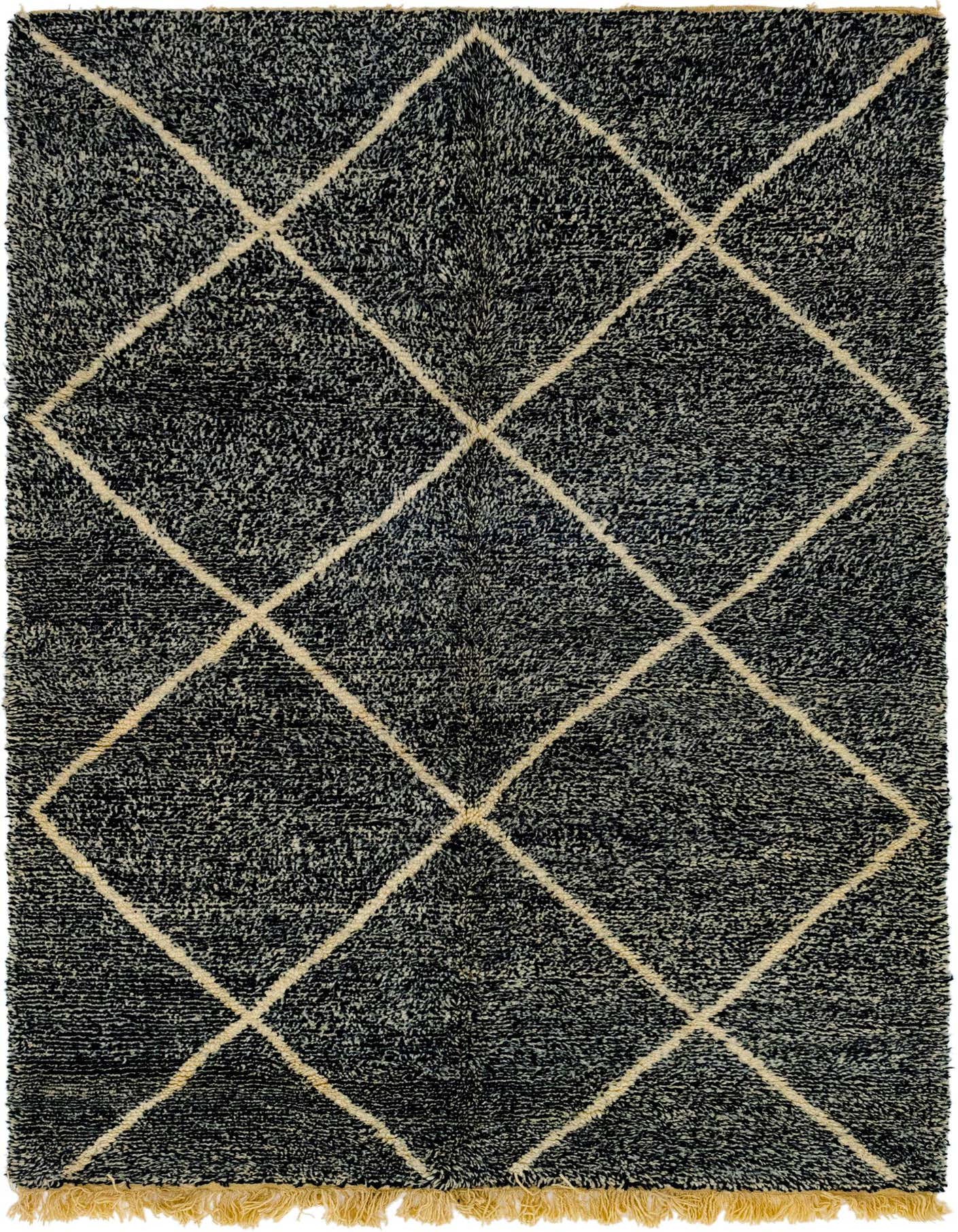 6' 7 x 9' 6 Hand Knotted Moroccan Wool Rug