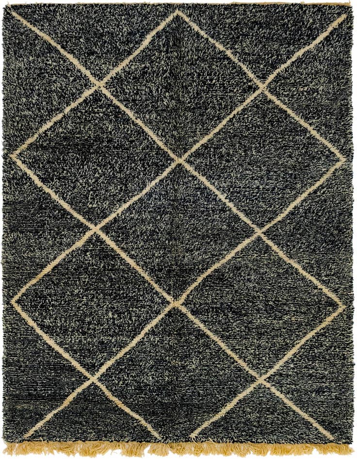 Detail image of 6' 7 x 9' 6 Hand Knotted Moroccan Wool Rug