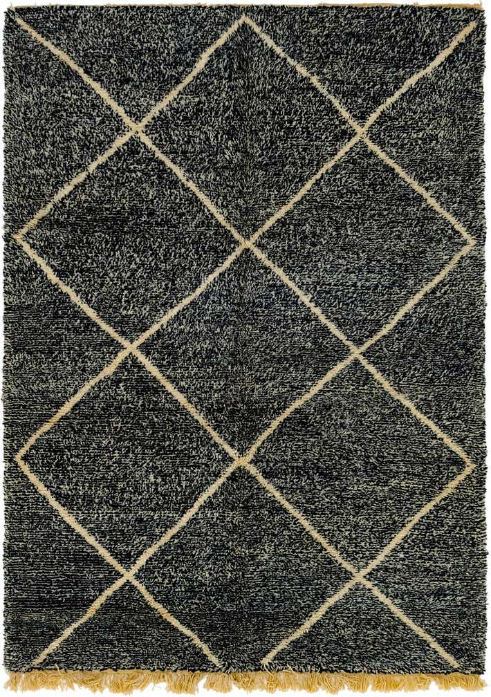 6' 7 x 9' 6 Hand Knotted Moroccan Wool Rug