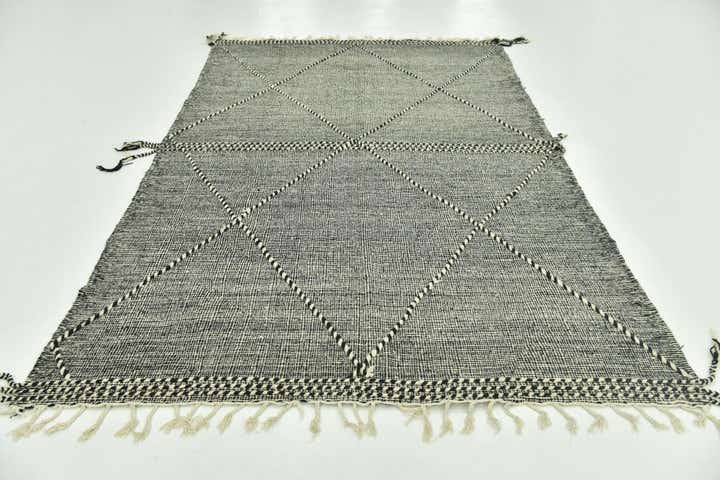 6' 5 x 10' Hand Knotted Moroccan Wool Rug