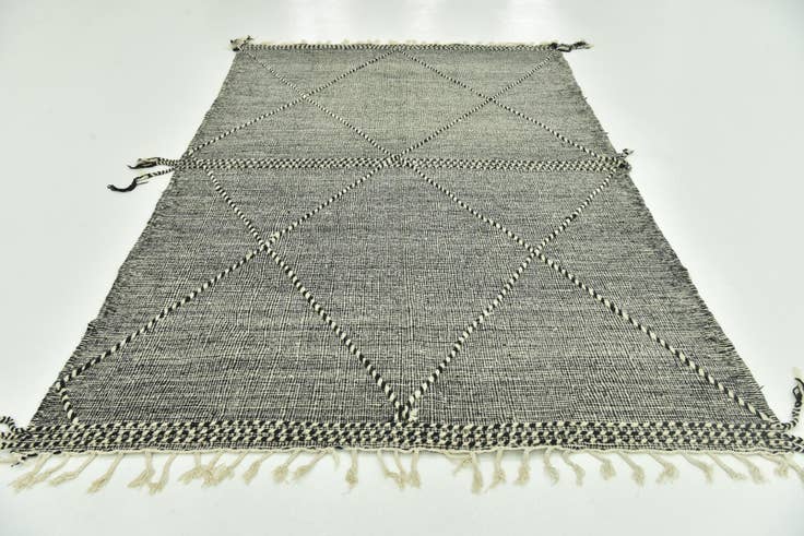 Detail image of 6' 5 x 10' Hand Knotted Moroccan Wool Rug