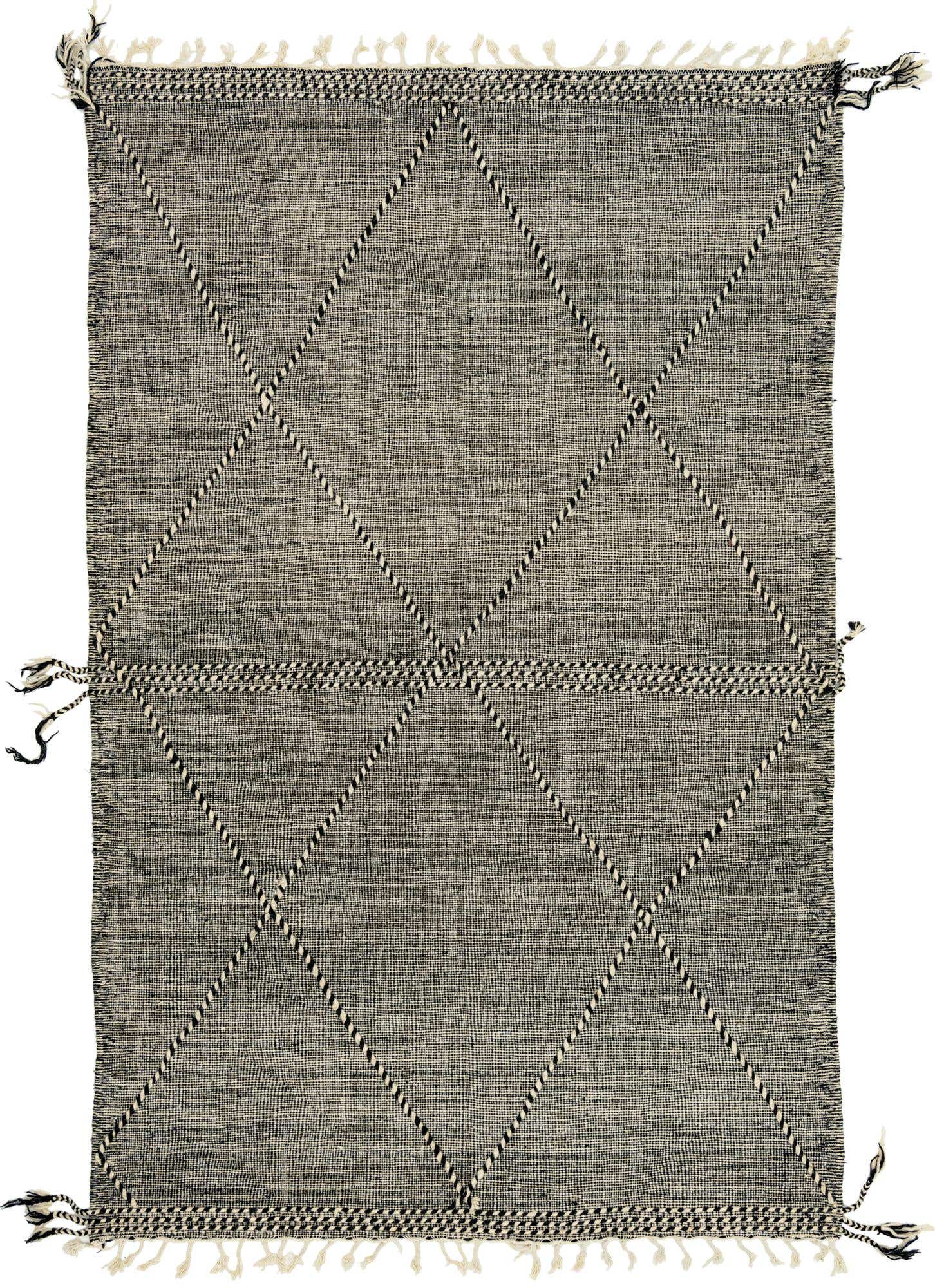 6' 5 x 10' Hand Knotted Moroccan Wool Rug