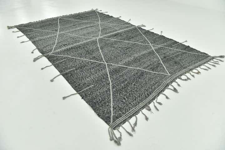 7' 2 x 11' 10 Hand Knotted Moroccan Wool Rug