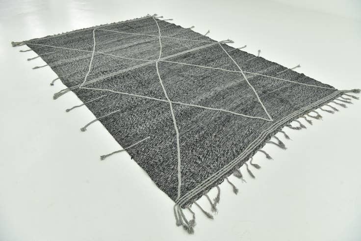 Detail image of 7' 2 x 11' 10 Hand Knotted Moroccan Wool Rug