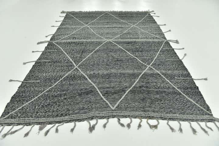 7' 2 x 11' 10 Hand Knotted Moroccan Wool Rug