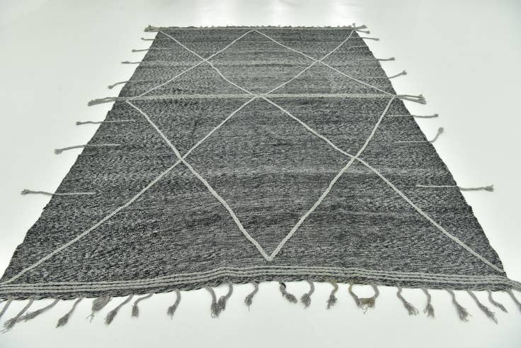 Detail image of 7' 2 x 11' 10 Hand Knotted Moroccan Wool Rug