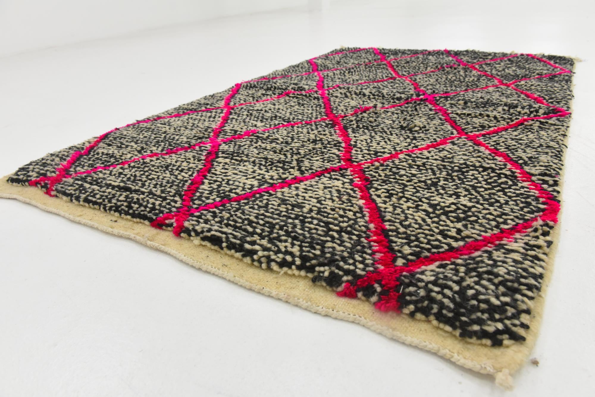 3' 3 x 5' 3 Hand Knotted Moroccan Wool Rug