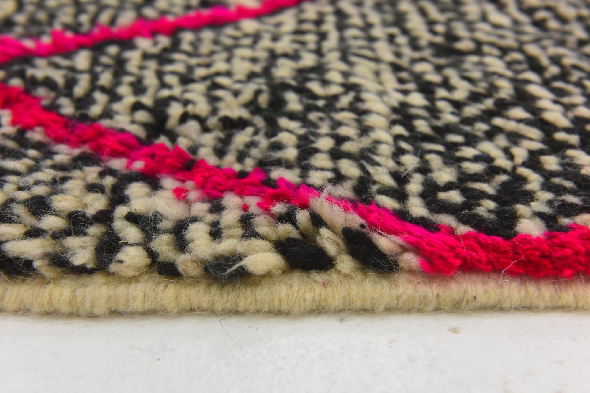 3' 3 x 5' 3 Hand Knotted Moroccan Wool Rug