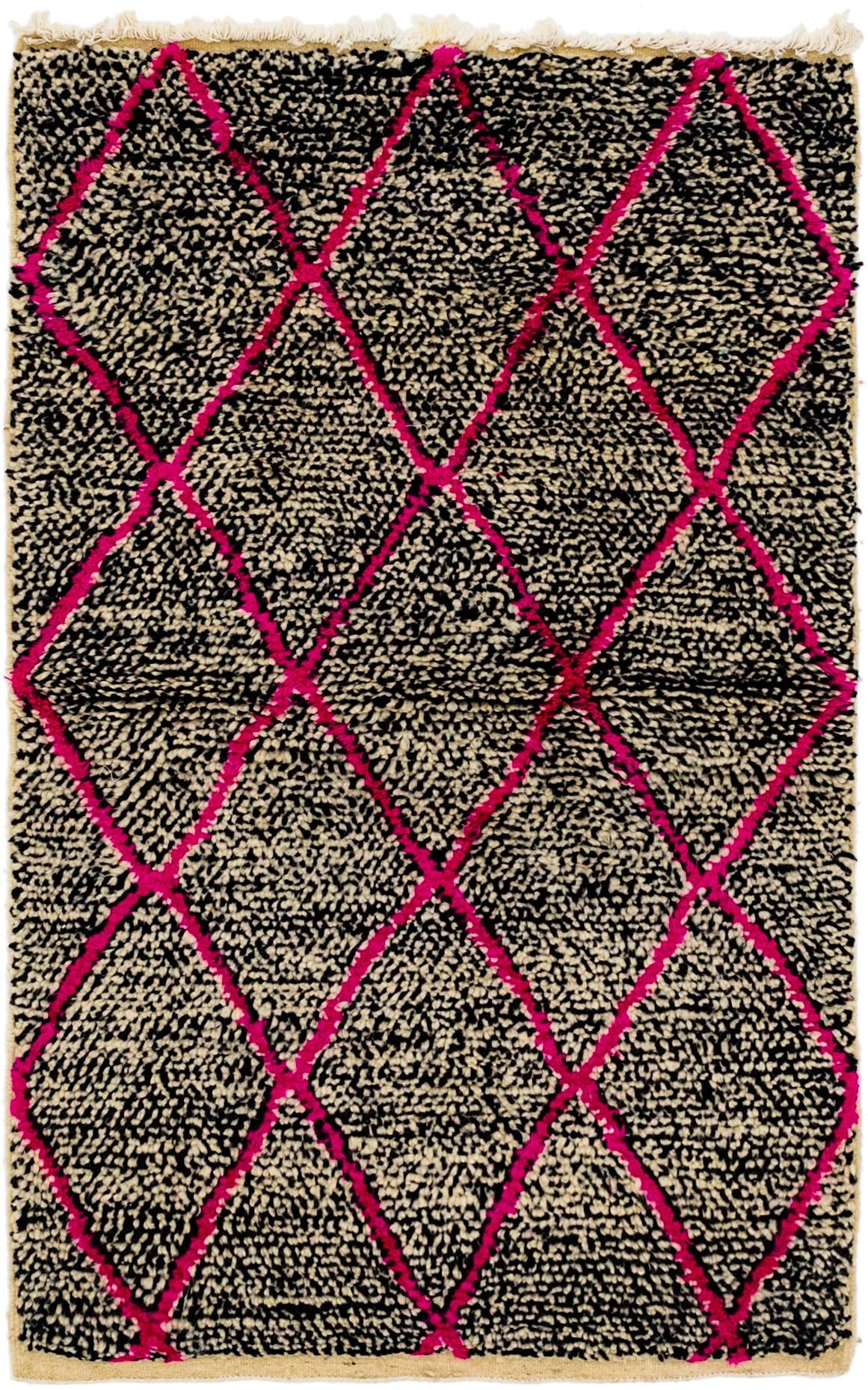 3' 3 x 5' 3 Hand Knotted Moroccan Wool Rug