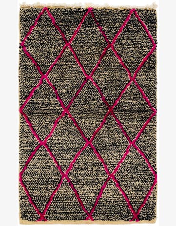 3' 3 x 5' 3 Hand Knotted Moroccan Wool Rug