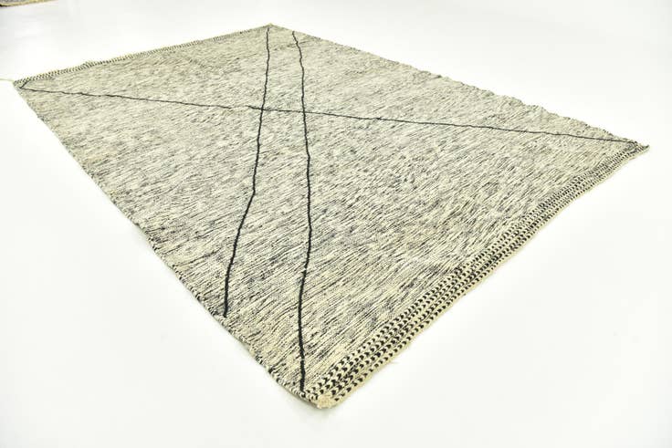 Detail image of 9' 1 x 13' 3 Hand Knotted Moroccan Wool Rug