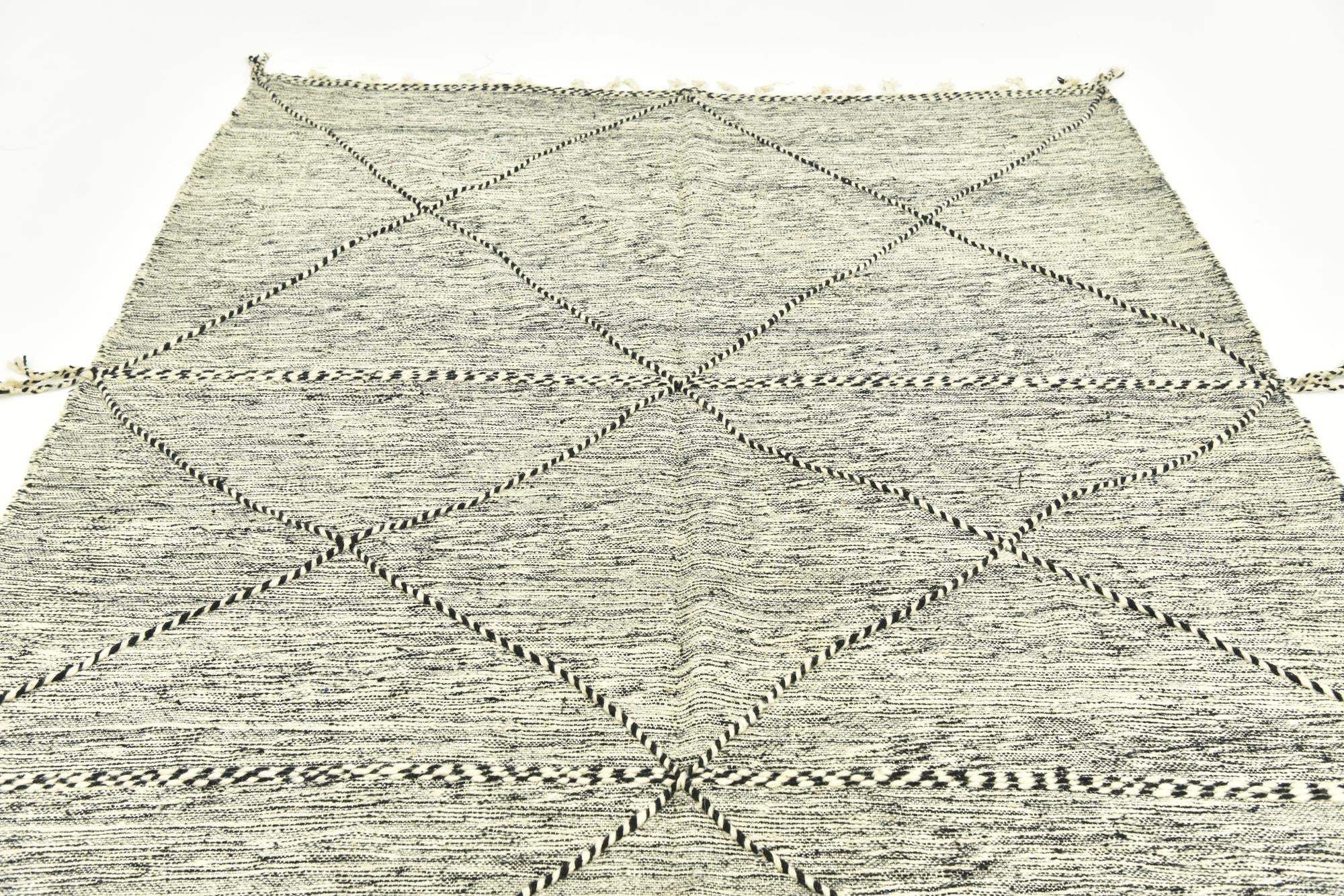 6' 5 x 9' 4 Hand Knotted Moroccan Wool Rug