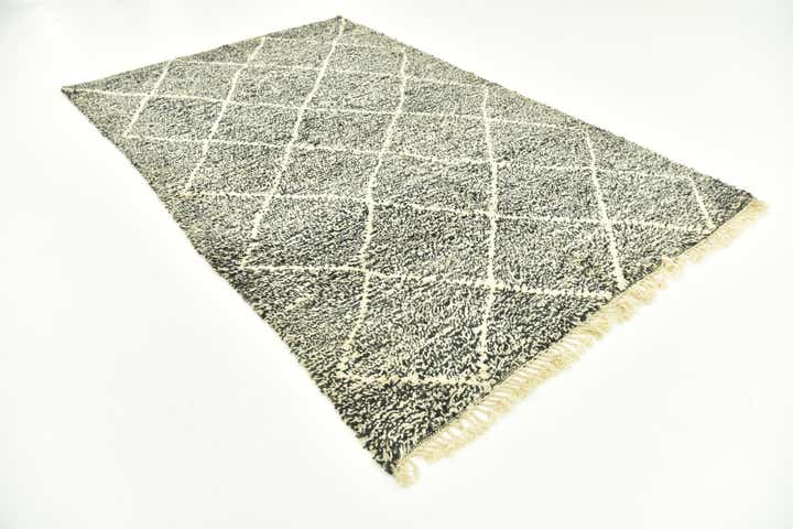 6' 5 x 10' Hand Knotted Moroccan Wool Rug