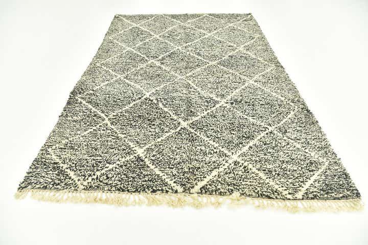 6' 5 x 10' Hand Knotted Moroccan Wool Rug