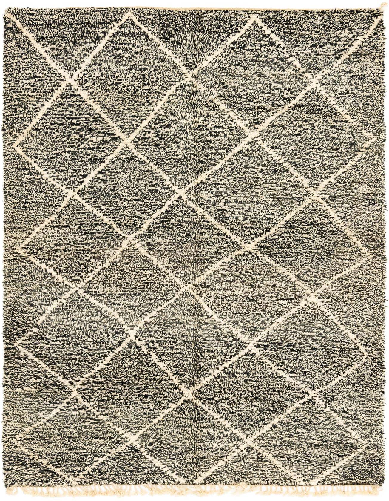 6' 5 x 10' Hand Knotted Moroccan Wool Rug