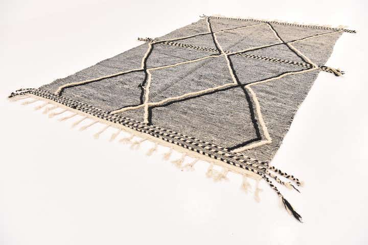6' x 9' 10 Hand Knotted Moroccan Wool Rug