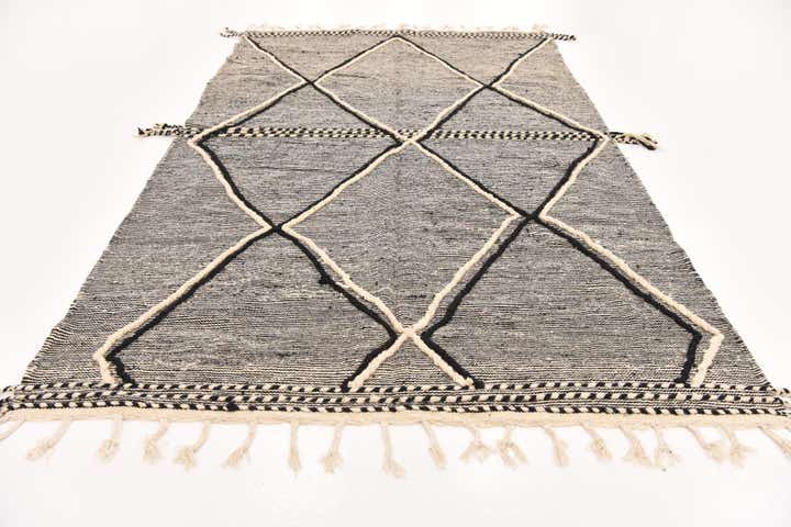 6' x 9' 10 Hand Knotted Moroccan Wool Rug