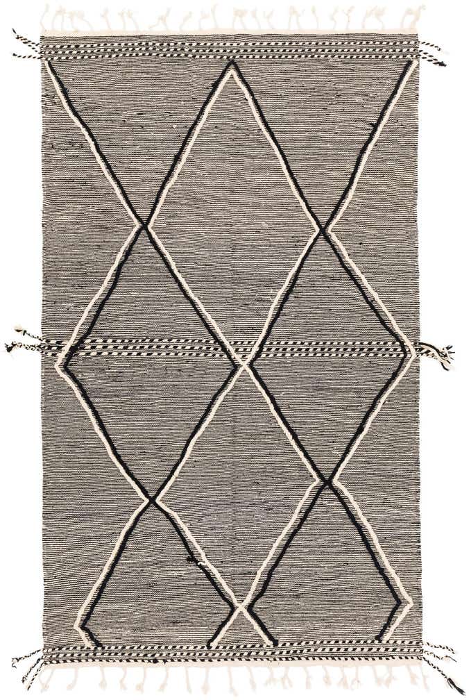 6' x 9' 10 Hand Knotted Moroccan Wool Rug