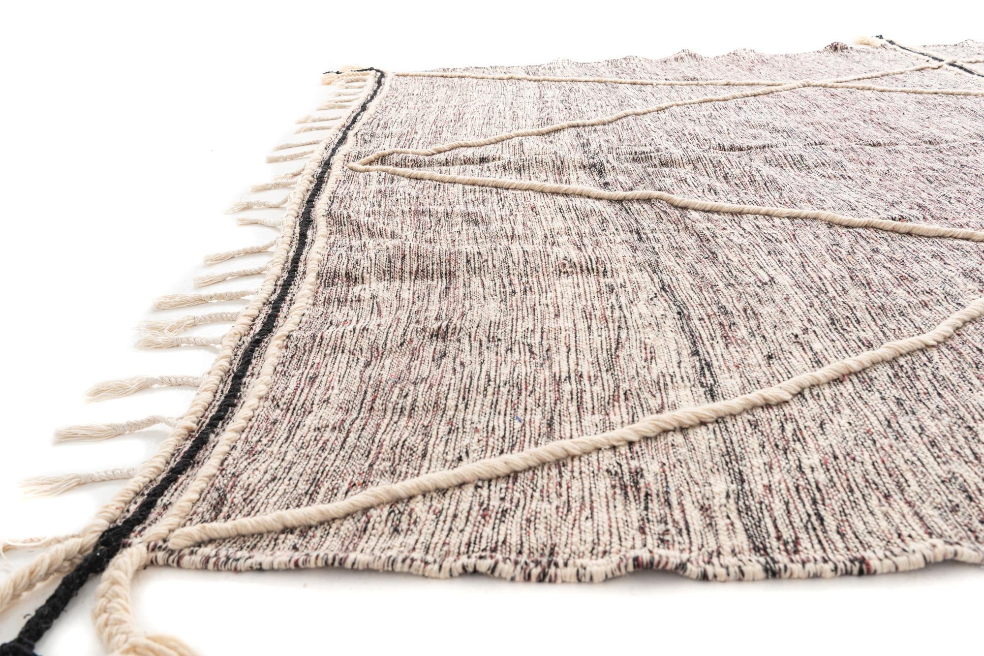 10' x 13' 3 Hand Knotted Moroccan Wool Rug