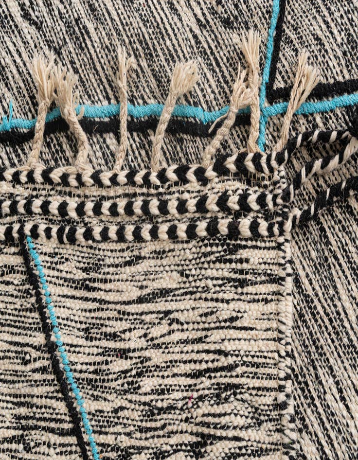 Detail image of 9' 2 x 14'  Hand Knotted Moroccan Wool Rug