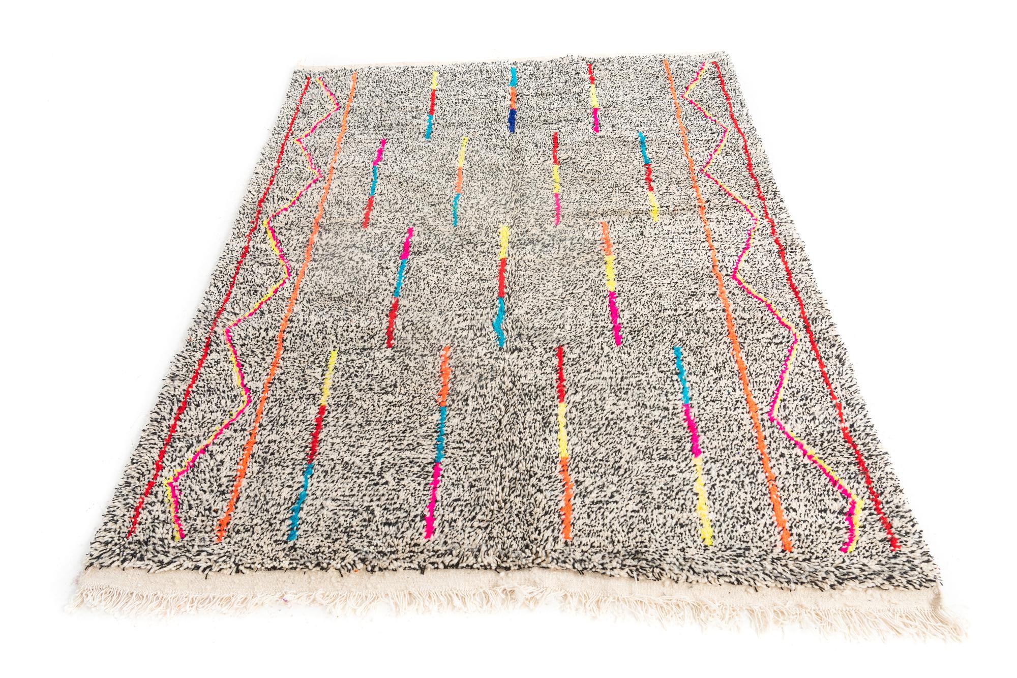 5' x 6' 7 Hand Knotted Moroccan Wool Rug