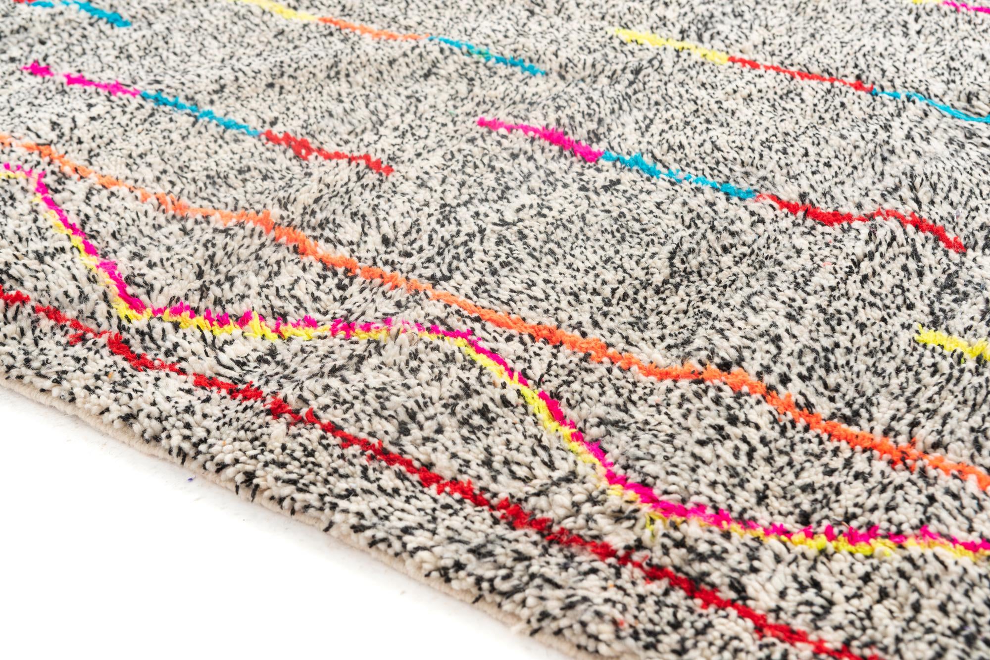 5' x 6' 7 Hand Knotted Moroccan Wool Rug
