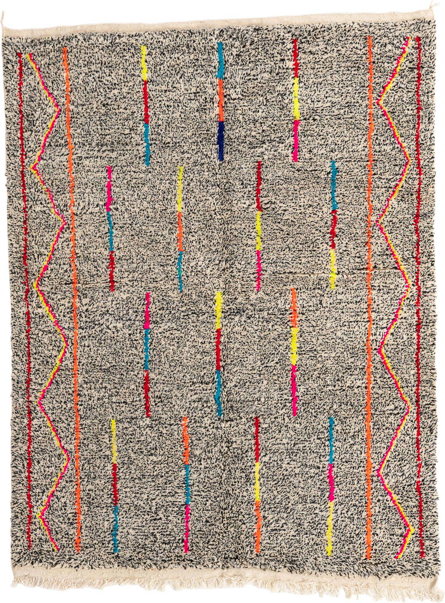 5' x 6' 7 Hand Knotted Moroccan Wool Rug