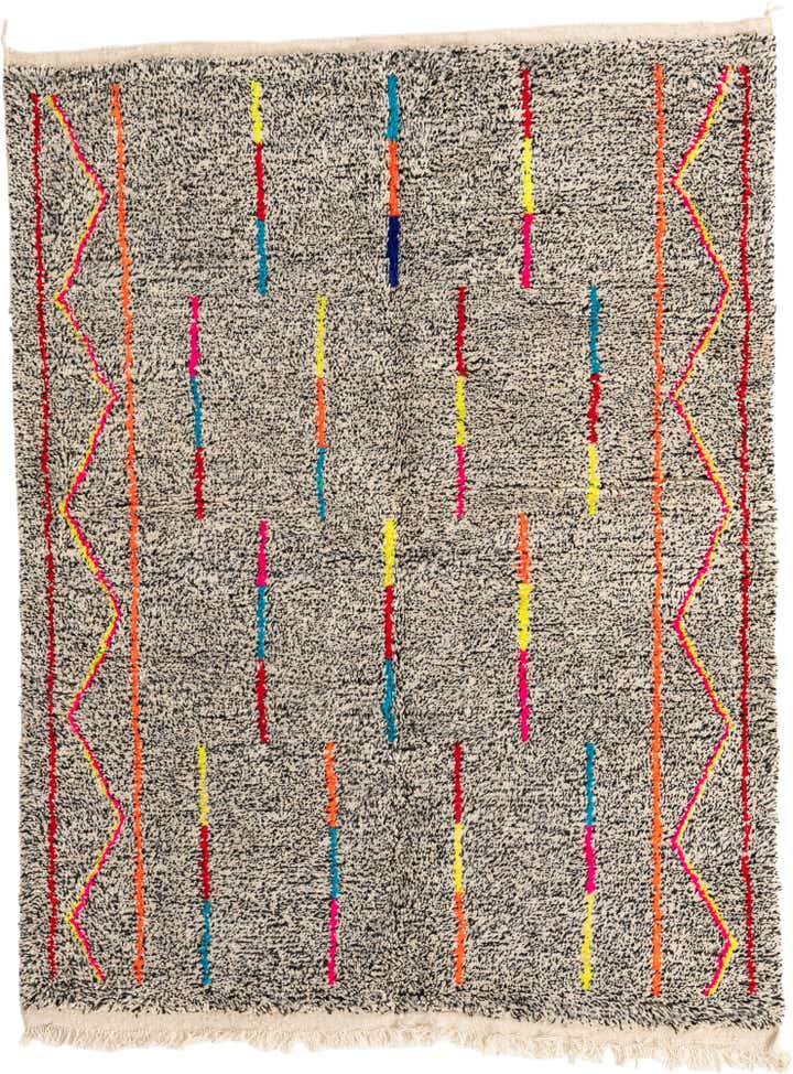 5' x 6' 7 Hand Knotted Moroccan Wool Rug