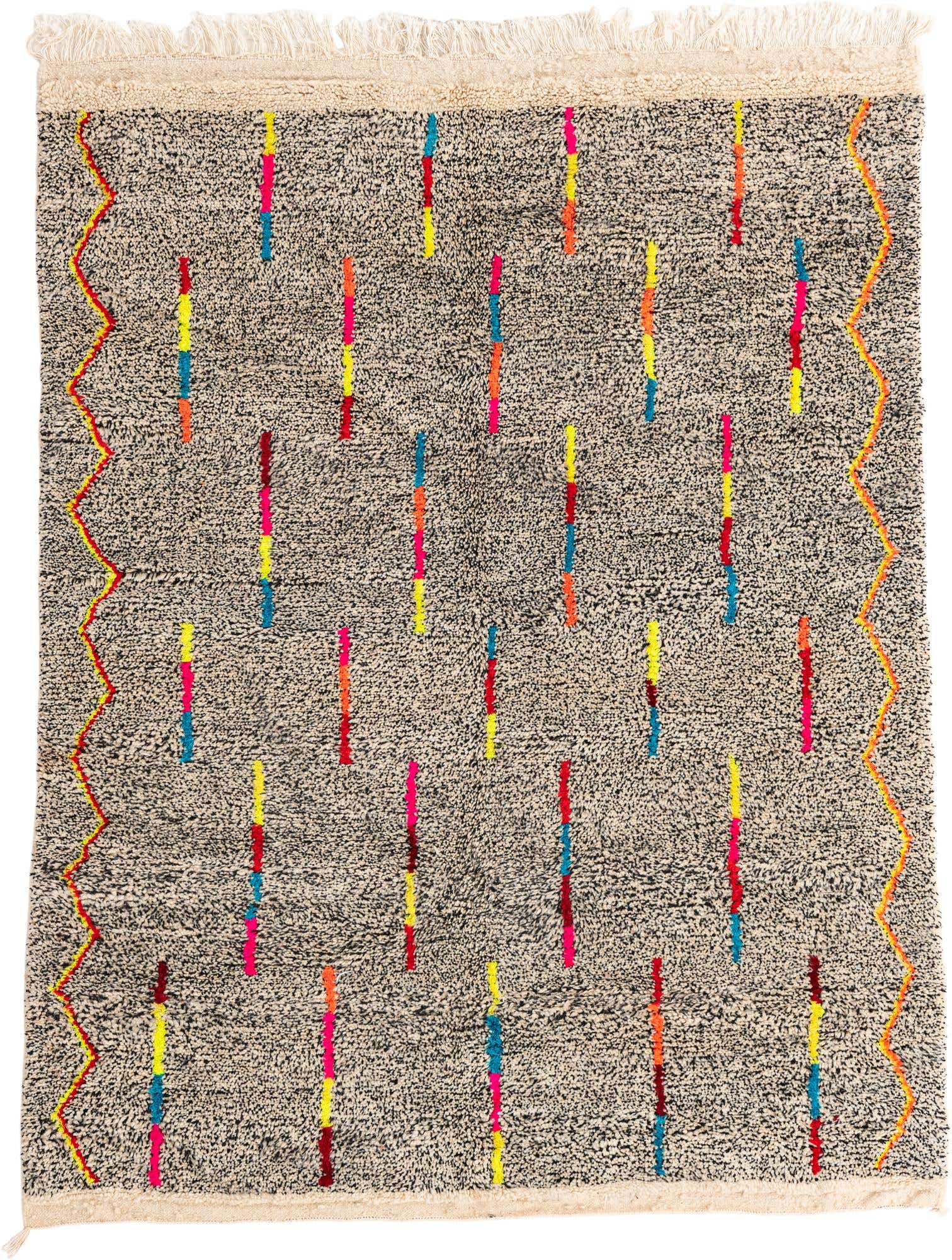 5' x 6' 6 Hand Knotted Moroccan Wool Rug