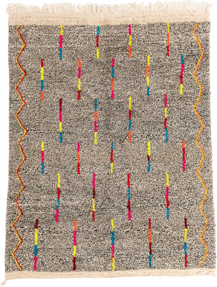 5' x 6' 6 Hand Knotted Moroccan Wool Rug