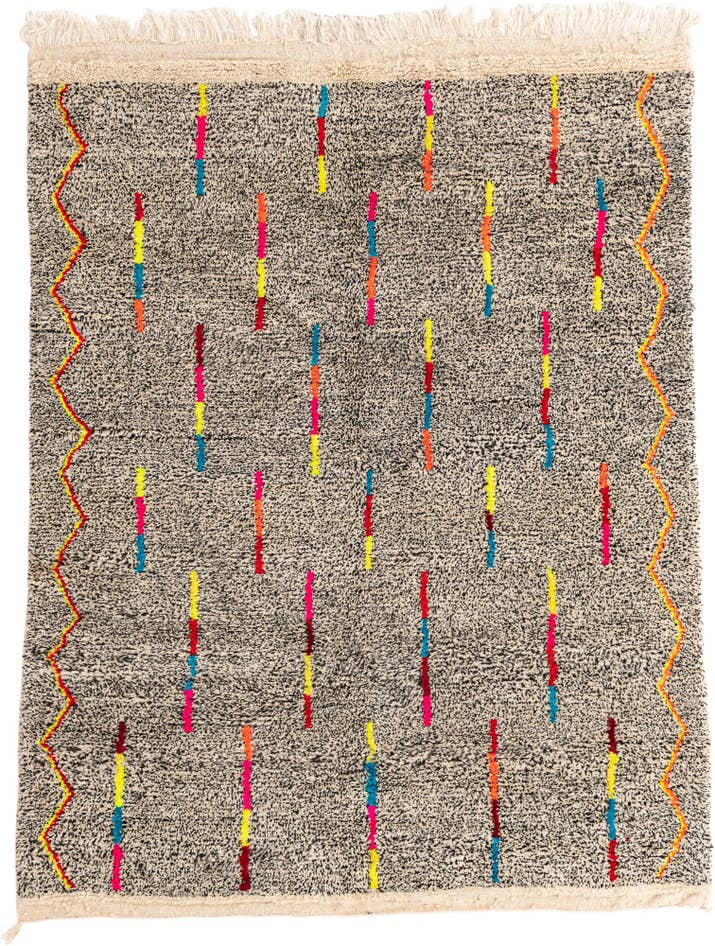 Detail image of 5' x 6' 6 Hand Knotted Moroccan Wool Rug