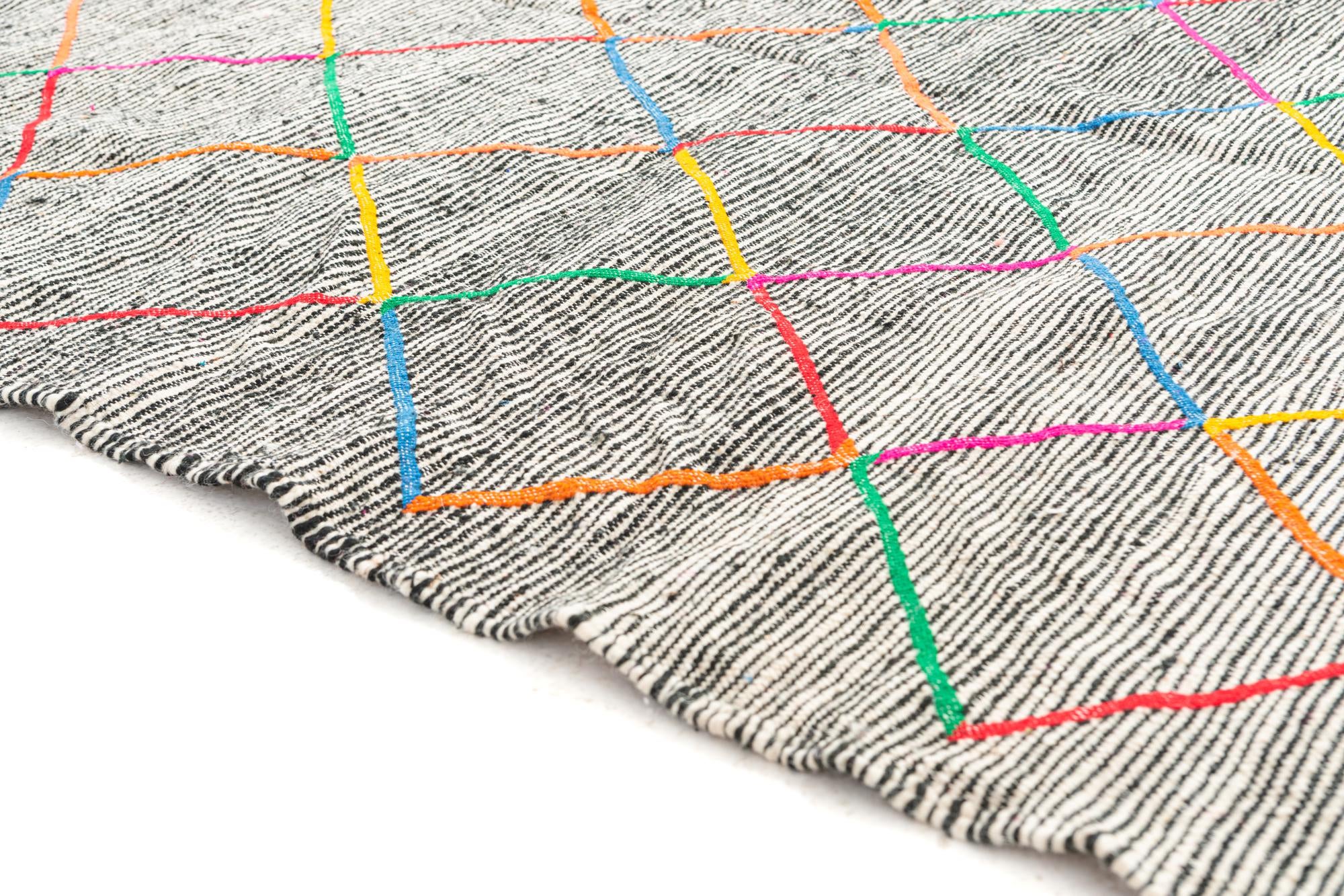5' x 8' 2 Hand Knotted Moroccan Wool Rug