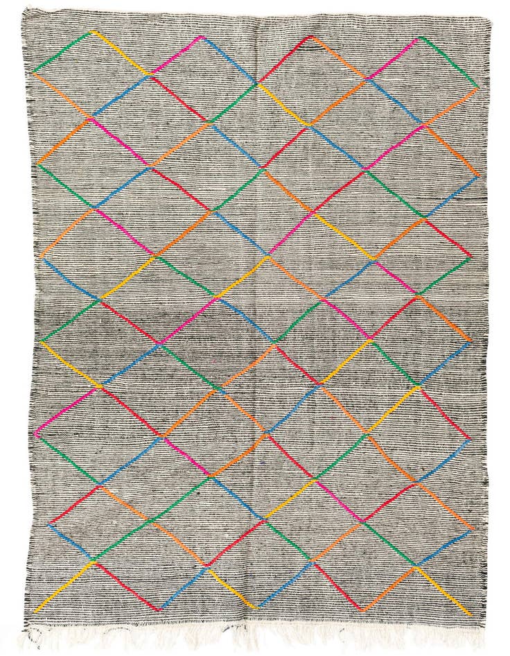 Detail image of 5' x 8' 2 Hand Knotted Moroccan Wool Rug