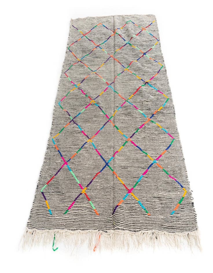 Detail image of 4' 10 x 8'  Hand Knotted Moroccan Wool Rug