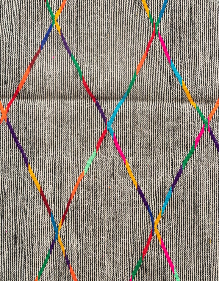 Detail image of 4' 10 x 8'  Hand Knotted Moroccan Wool Rug