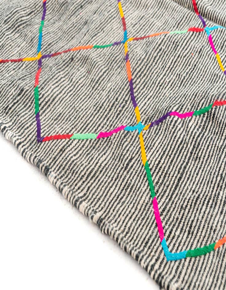 Detail image of 4' 10 x 8'  Hand Knotted Moroccan Wool Rug