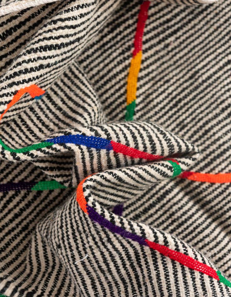 Detail image of 4' 10 x 8'  Hand Knotted Moroccan Wool Rug