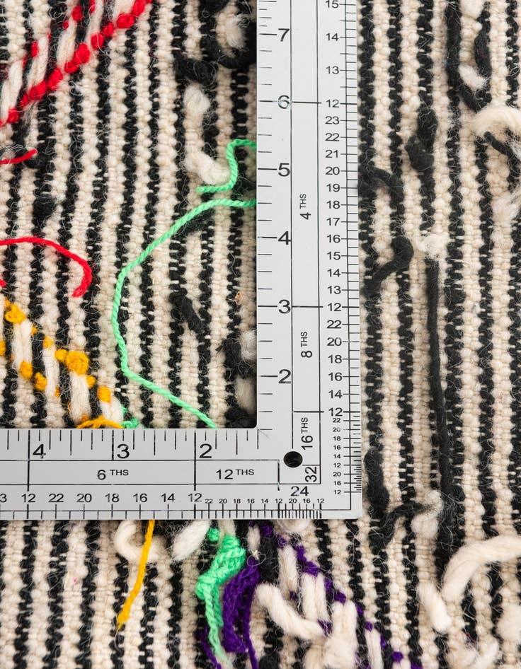 Detail image of 4' 10 x 8'  Hand Knotted Moroccan Wool Rug