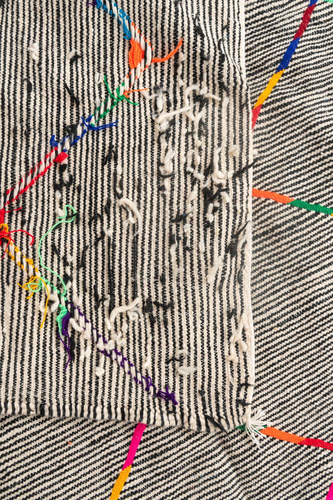4' 10 x 8' Hand Knotted Moroccan Wool Rug