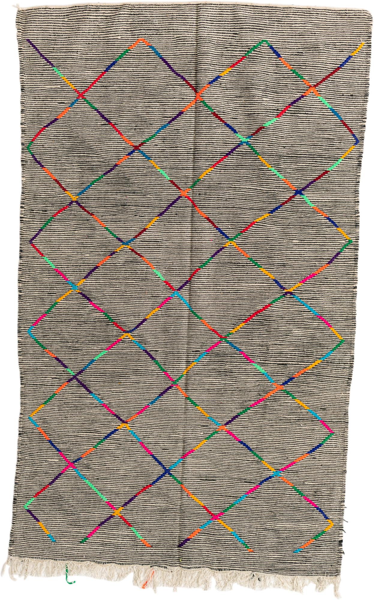 4' 10 x 8' Hand Knotted Moroccan Wool Rug