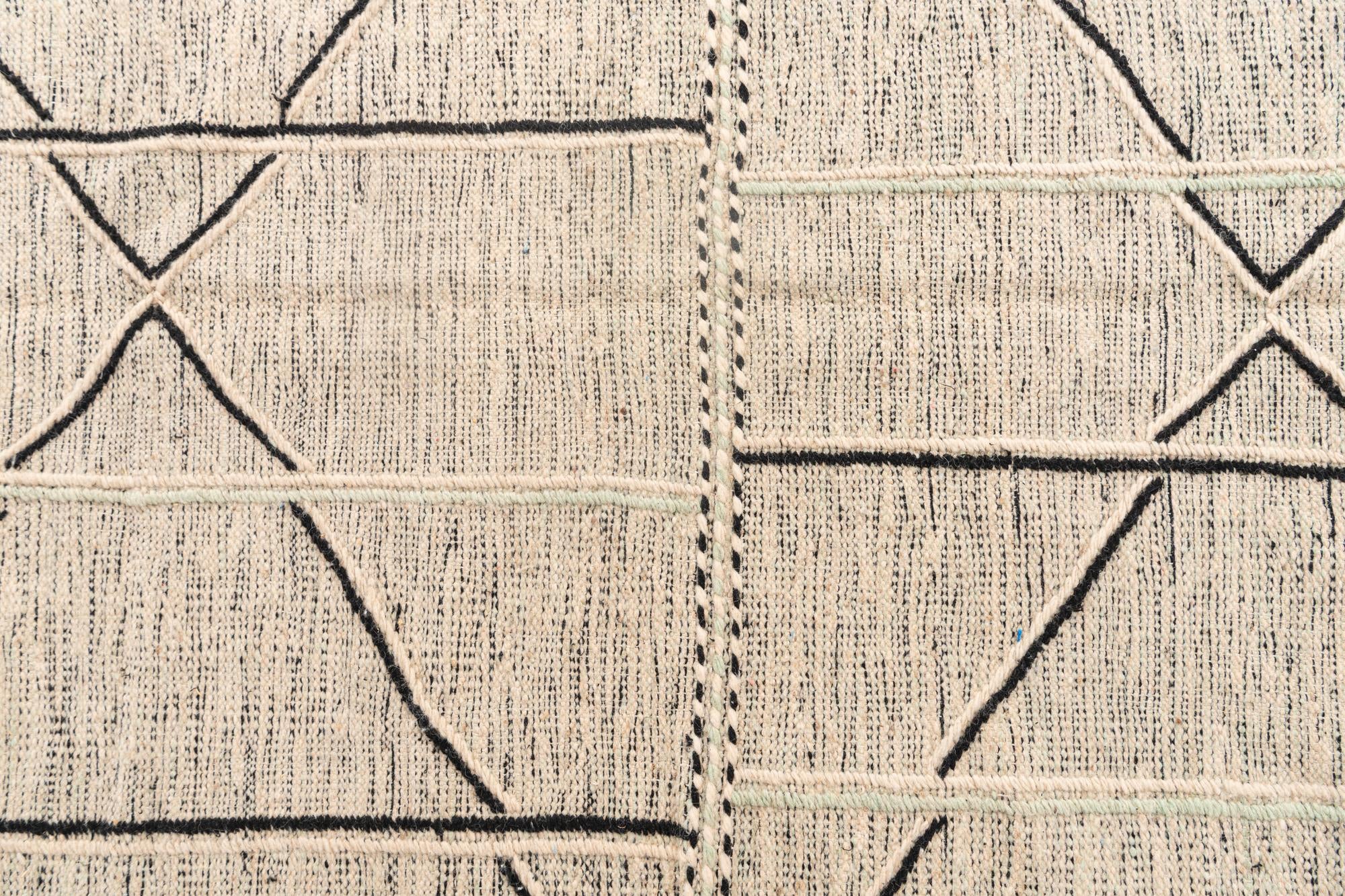 5' x 8' 3 Hand Knotted Moroccan Wool Rug