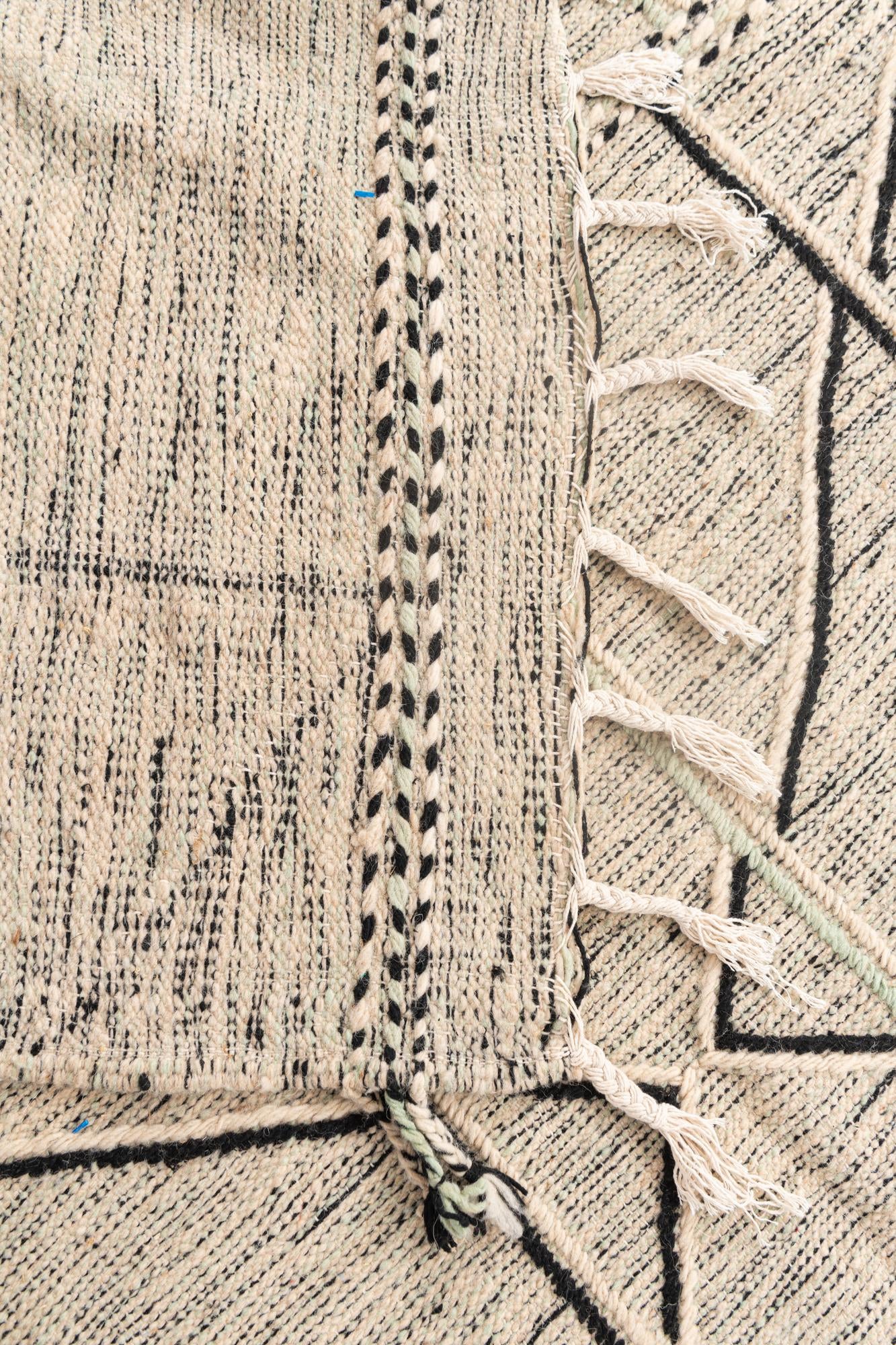5' x 8' 3 Hand Knotted Moroccan Wool Rug