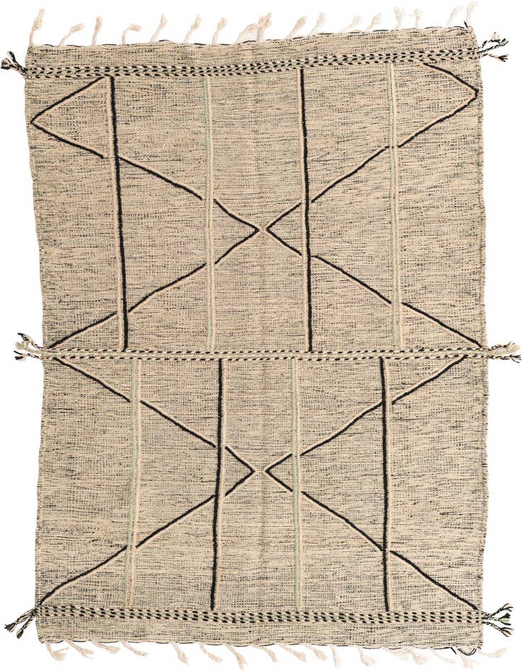 Detail image of 5' x 8' 3 Hand Knotted Moroccan Wool Rug