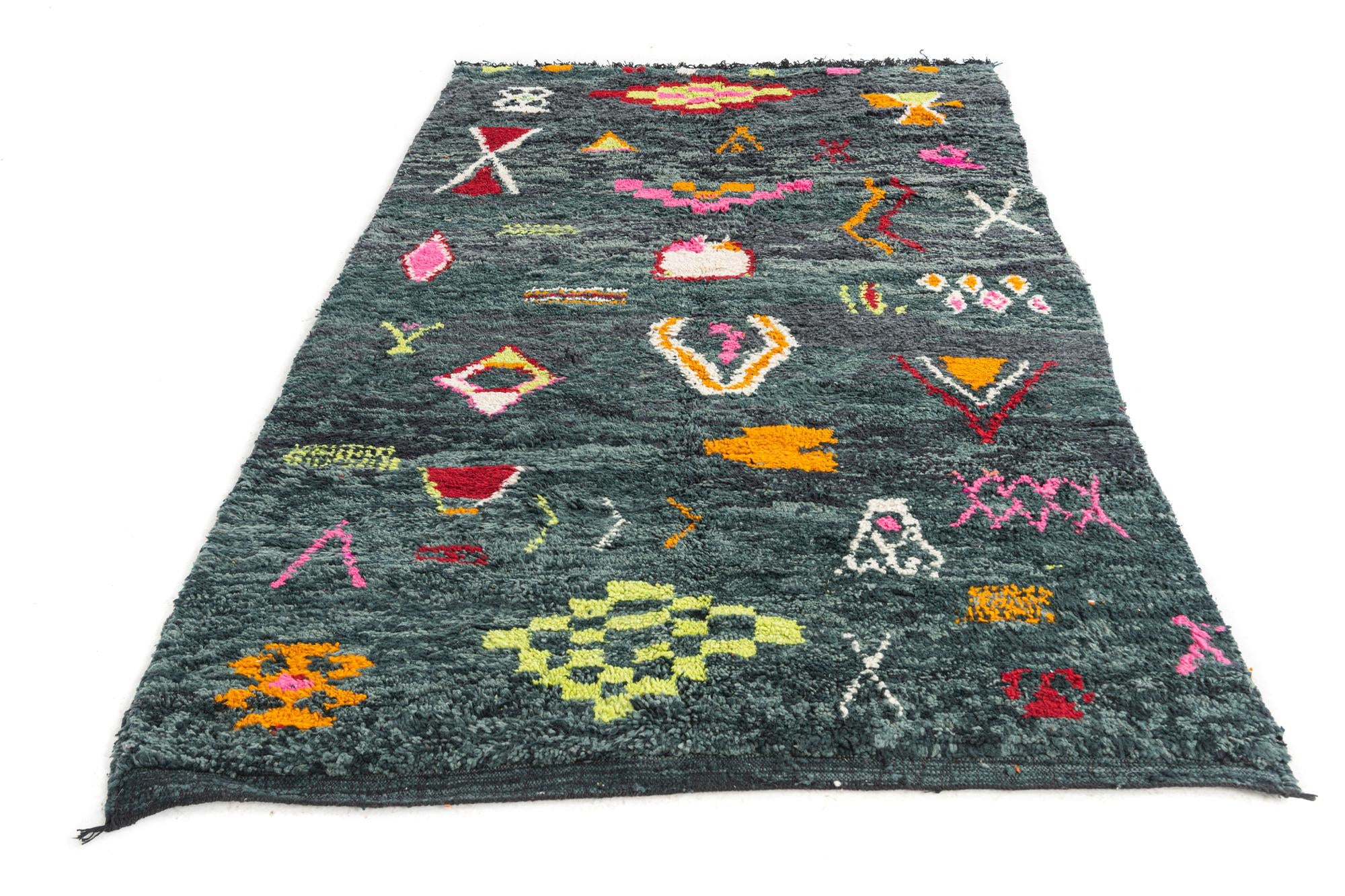 5' x 7' 7 Hand Knotted Moroccan Wool Rug