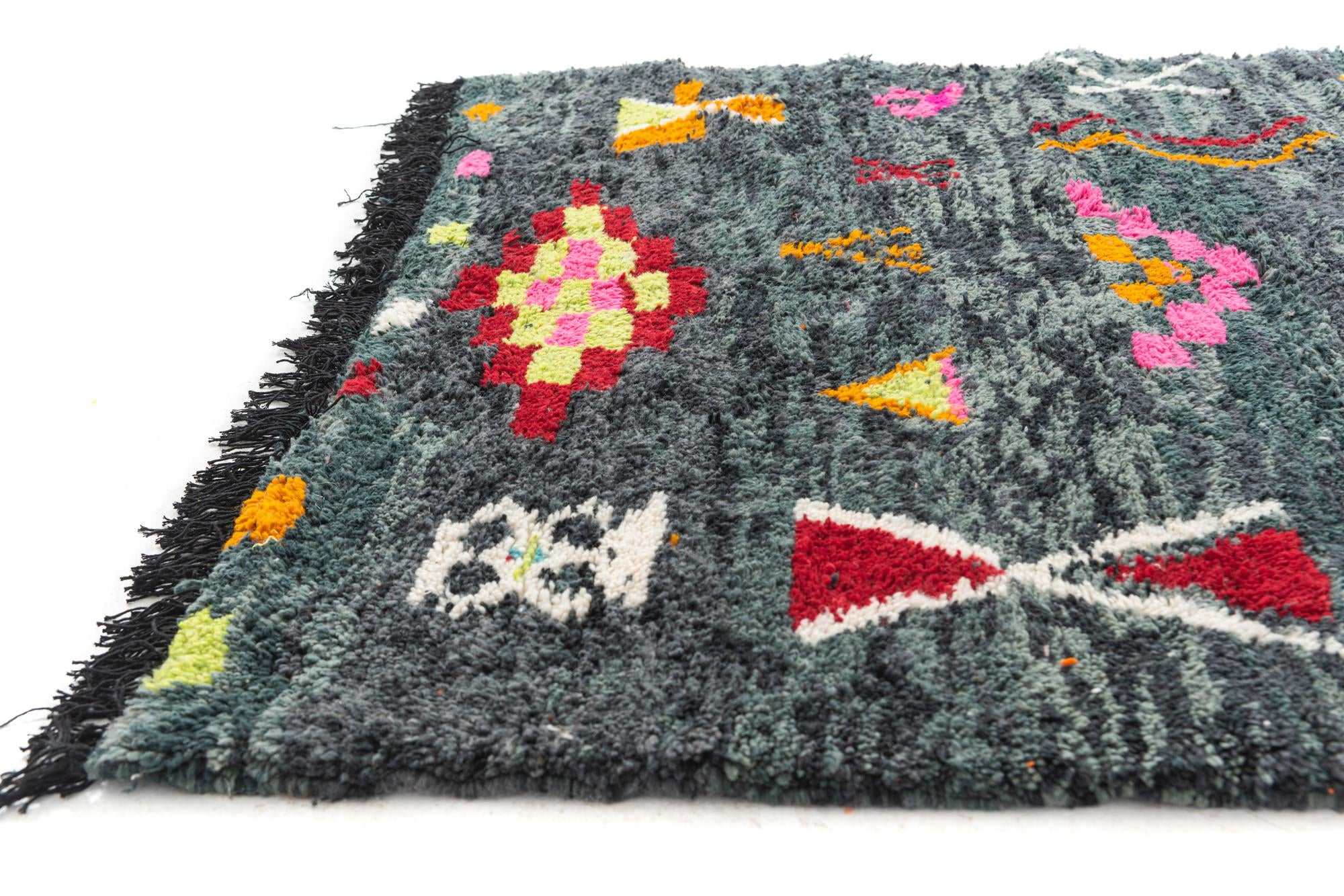 5' x 7' 7 Hand Knotted Moroccan Wool Rug